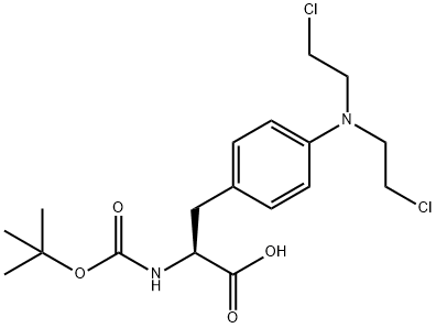 (S)-3-[4-[双(2-氯乙基)氨基]苯基]-2-(BOC-氨基)丙酸 结构式