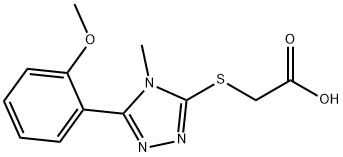 ([5-(2-METHOXYPHENYL)-4-METHYL-4H-1,2,4-TRIAZOL-3-YL] SULFANYL) ACETIC ACID 结构式