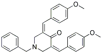 1-Benzyl-3,5-bis[(4-methoxyphenyl)methylene]tetrahydro-4(1H)-pyridinone 结构式