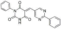 (5E)-1-Phenyl-5-[(2-phenylpyrimidin-5-yl)methylene]pyrimidine-2,4,6(1H,3H,5H)-trione 结构式