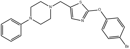 1-([2-(4-BROMOPHENOXY)-1,3-THIAZOL-5-YL]METHYL)-4-PHENYLPIPERAZINE 结构式