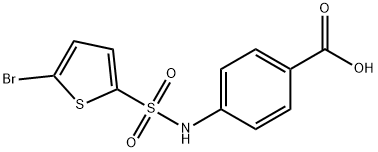 4-(5-BROMO-THIOPHENE-2-SULFONYLAMINO)-BENZOIC ACID 结构式