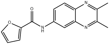 N-(2,3-DIMETHYL-6-QUINOXALINYL)-2-FURAMIDE 结构式