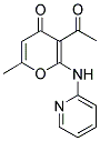 3-Acetyl-6-methyl-2-(pyridin-2-ylamino)-pyran-4-one 结构式