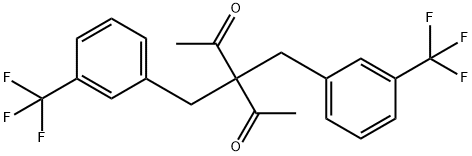 3,3-Bis[3-(trifluoromethyl)benzyl]-2,4-pentanedione 结构式
