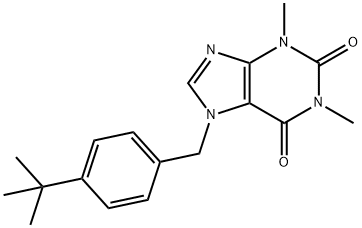 7-(4-TERT-BUTYLBENZYL)-1,3-DIMETHYL-3,7-DIHYDRO-1H-PURINE-2,6-DIONE 结构式