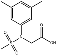 [(3,5-二甲基-苯基)-甲磺酰基-氨基]-乙酸 结构式