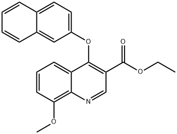 Ethyl 8-methoxy-4-(2-naphthyloxy)-3-quinolinecarboxylate 结构式