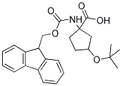 3-TERT-BUTOXY-1-(9H-FLUOREN-9-YLMETHOXYCARBONYLAMINO)-CYCLOPENTANECARBOXYLIC ACID 结构式