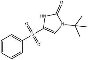 1-(tert-Butyl)-4-(phenylsulfonyl)-1,3-dihydro-2H-imidazol-2-one 结构式