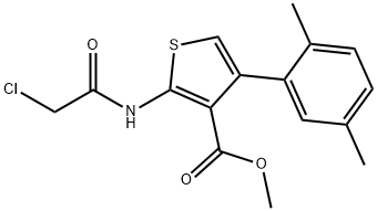 2-(2-氯乙烷酰基氨基)-4-(2,5-二甲基苯基)噻吩-3-甲酸甲酯 结构式