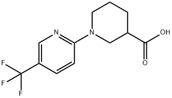 1-(5-(TRIFLUOROMETHYL)PYRIDIN-2-YL)PIPERIDINE-3-CARBOXYLIC ACID 结构式