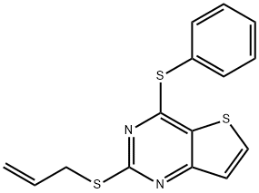 2-(ALLYLSULFANYL)-4-(PHENYLSULFANYL)THIENO[3,2-D]PYRIMIDINE 结构式