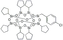 1-(4-CHLOROBENZYL)-3,5,7,9,11,13,15-HEPTACYCLOPENTYLPENTACYCLO[9.5.1.1(3,9).1(5,15).1(7,13)]OCTASILOXANE 结构式