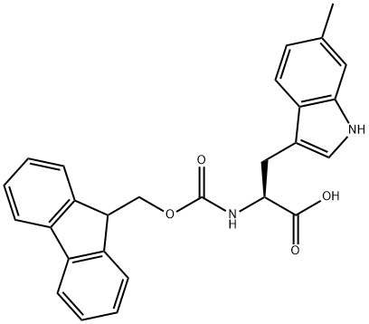 FMOC-6-甲基-DL-色氨酸 结构式