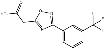 2-(3-[3-(TRIFLUOROMETHYL)PHENYL]-1,2,4-OXADIAZOL-5-YL)ACETIC ACID 结构式