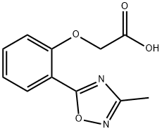 [2-(3-METHYL-[1,2,4]OXADIAZOL-5-YL)-PHENOXY]-ACETIC ACID 结构式