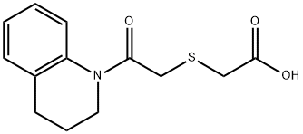 [2-(3,4-DIHYDRO-2H-QUINOLIN-1-YL)-2-OXO-ETHYLSULFANYL]-ACETIC ACID 结构式