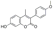 7-HYDROXY-3(4'-METHOXYPHENYL)-4-METHYLCOUMARIN 结构式