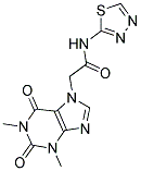 2-(1,3-DIMETHYL-2,6-DIOXO-1,2,3,6-TETRAHYDRO-7H-PURIN-7-YL)-N-1,3,4-THIADIAZOL-2-YLACETAMIDE 结构式