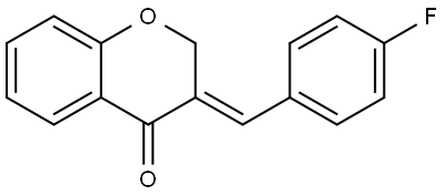 (E)-3-(4-Fluorobenzylidene)-2,3-dihydrochromen-4-one 结构式