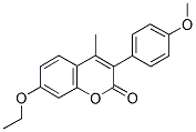 7-ETHOXY-3(4'-METHOXYPHENYL)-4-METHYL COUMARIN 结构式
