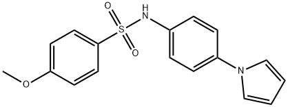 N-(4-(1H-吡咯-1-基)苯基)-4-甲氧基苯磺酰胺 结构式