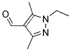 1-乙基-3,5-二甲基-吡唑-4-甲醛 结构式