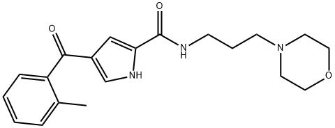 4-(2-METHYLBENZOYL)-N-(3-MORPHOLINOPROPYL)-1H-PYRROLE-2-CARBOXAMIDE 结构式