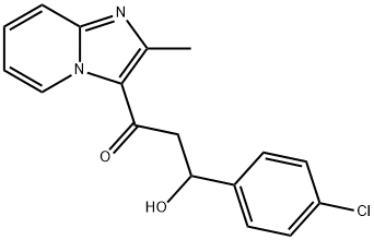 3-(4-CHLOROPHENYL)-3-HYDROXY-1-(2-METHYLIMIDAZO[1,2-A]PYRIDIN-3-YL)-1-PROPANONE 结构式