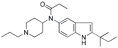 N-[2-(1,1-DIMETHYLPROPYL)-1H-INDOL-5-YL]-N-(1-PROPYLPIPERIDIN-4-YL)PROPANAMIDE 结构式