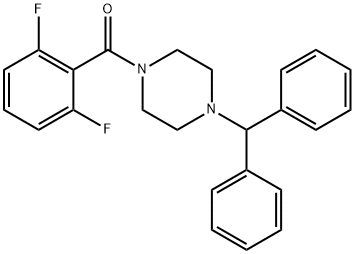 2,6-DIFLUOROPHENYL 4-(DIPHENYLMETHYL)PIPERAZINYL KETONE 结构式