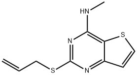2-(ALLYLSULFANYL)-N-METHYLTHIENO[3,2-D]PYRIMIDIN-4-AMINE 结构式