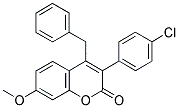 4-BENZYL-3(4'-CHLOROPHENYL)-7-METHOXYCOUMARIN 结构式