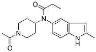 N-(1-ACETYLPIPERIDIN-4-YL)-N-(2-METHYL-1H-INDOL-5-YL)PROPANAMIDE 结构式