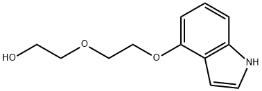 2-[2-(1H-INDOL-4-YLOXY)-ETHOXY]-ETHANOL 结构式