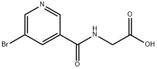 [(5-BROMO-PYRIDINE-3-CARBONYL)-AMINO]-ACETIC ACID 结构式
