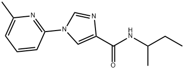 N-(SEC-BUTYL)-1-(6-METHYL-2-PYRIDINYL)-1H-IMIDAZOLE-4-CARBOXAMIDE 结构式