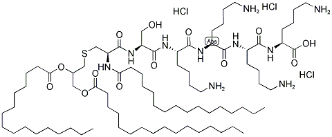 PAM3 CYS-SER-(LYS)4 TRIHYDROCHLORIDE 结构式