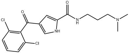 4-(2,6-DICHLOROBENZOYL)-N-[3-(DIMETHYLAMINO)PROPYL]-1H-PYRROLE-2-CARBOXAMIDE 结构式