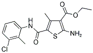 2-AMINO-5-(3-CHLORO-2-METHYL-PHENYLCARBAMOYL)-4-METHYL-THIOPHENE-3-CARBOXYLIC ACID ETHYL ESTER 结构式