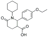 1-CYCLOHEXYL-2-(4-ETHOXYPHENYL)-6-OXO-3-PIPERIDINECARBOXYLIC ACID 结构式