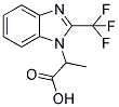 2-[2-(TRIFLUOROMETHYL)-1H-1,3-BENZIMIDAZOL-1-YL]PROPANOIC ACID 结构式