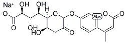 4-METHYLUMBELLIFERYL 3-DEOXY-D-GLYCERO-D-GALACTO-2-NONULOSONIC ACID, SODIUM SALT 结构式