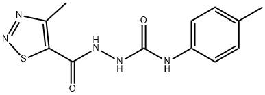 N-(4-Methylphenyl)-2-[(4-methyl-1,2,3-thiadiazol-5-yl)carbonyl]-1-hydrazinecarboxamide 结构式