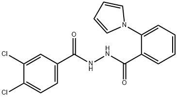 N'-(3,4-DICHLOROBENZOYL)-2-(1H-PYRROL-1-YL)BENZENECARBOHYDRAZIDE 结构式