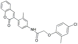2-(4-CHLORO-2-METHYLPHENOXY)-N-(3-METHYL-4-(2-OXO-2H-CHROMEN-3-YL)PHENYL)ACETAMIDE 结构式