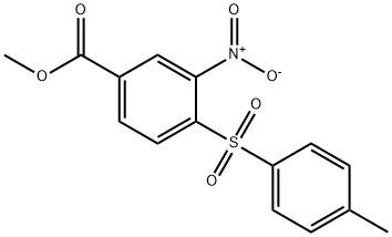 METHYL 4-[(4-METHYLPHENYL)SULFONYL]-3-NITROBENZENECARBOXYLATE 结构式