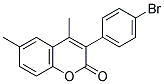 3(4'-BROMOPHENYL)-4,6-DIMETHYLCOUMARIN 结构式