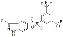 N-(3-CHLORO-1H-INDAZOL-5-YL)-3,5-BIS(TRIFLUOROMETHYL)BENZENESULFONAMIDE 结构式